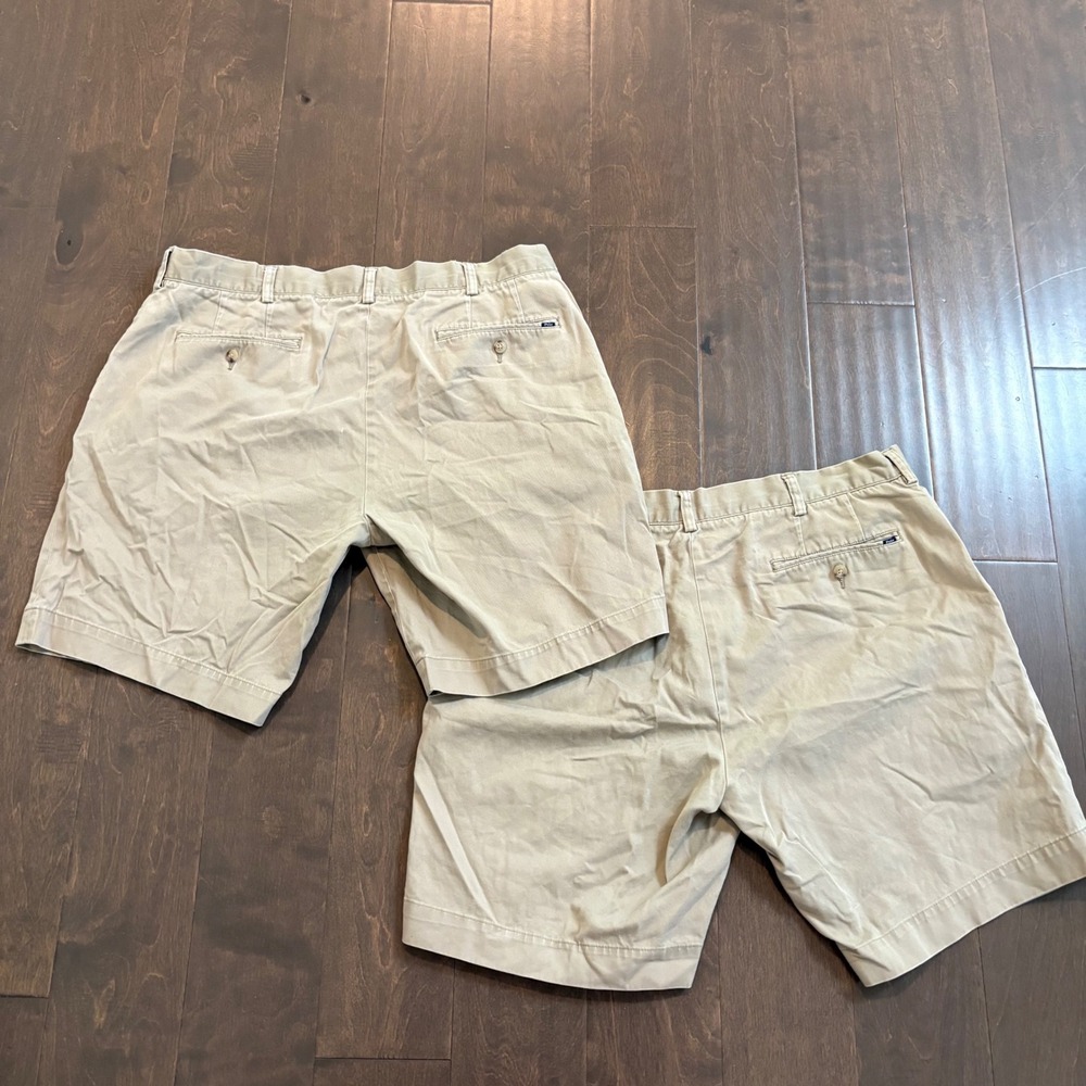 Lot of 2 Polo Ralph Lauren Chino Shorts Mens 38 Khaki Classic Fit 9 Inch Inseam - Picture 3 of 16